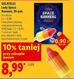 Lidl GELATELLI Lody Space Runners, 10-pak oferta