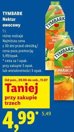 Lidl TYMBARK Nektar owocowy oferta