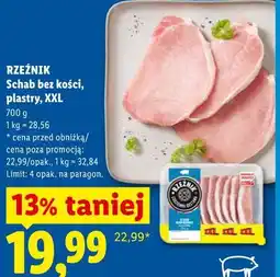 Lidl Rzeźnik Schab bez kości, plastry, XXL oferta