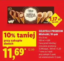 Lidl GELATELLI PREMIUM Minirożki, 10-pak oferta