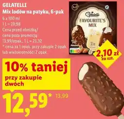 Lidl GELATELLI Mix lodów na patyku, 6-pak oferta