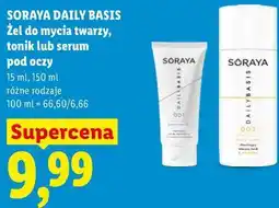 Lidl SORAYA DAILY BASIS Żel do mycia twarzy, tonik lub serum pod oczy oferta