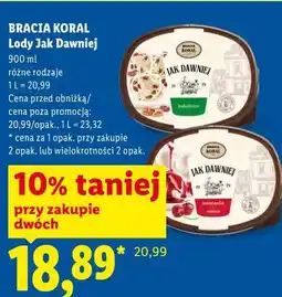 Lidl BRACIA KORAL Lody Jak Dawniej oferta