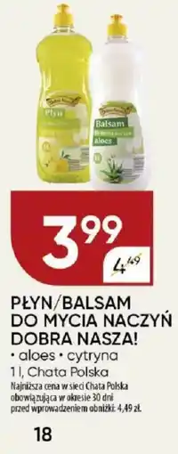 Chata Polska Płyn/balsam do mycia naczyń dobra nasza! Chata Polska oferta