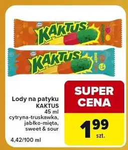 Carrefour Express Lody na patyku Kaktus cytryna-truskawka oferta
