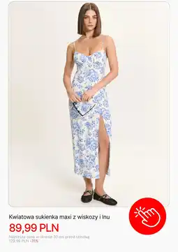 Cropp Kwiatowa sukienka maxi z wiskozy i Inu oferta