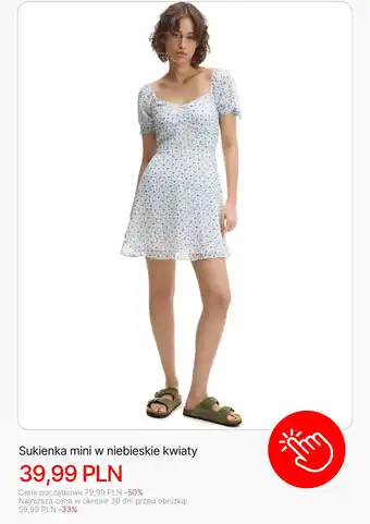 Sukienka mini w niebieskie kwiaty