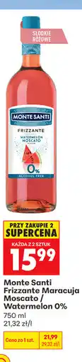 Biedronka Monte Santi Frizzante Maracuja Moscato / Watermelon 0% oferta