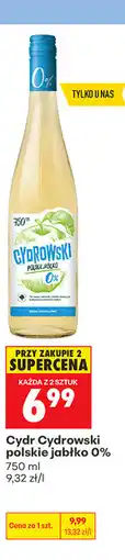 Biedronka Cydr Cydrowski polskie jabłko 0% oferta
