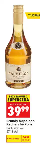 Biedronka Brandy Napoleon Recherché Pons oferta