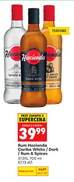 Biedronka Rum Hacienda Caribe White / Dark / Rum & Spices oferta