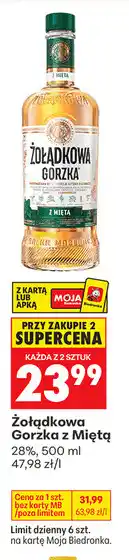 Biedronka Żołądkowa Gorzka z Miętą oferta