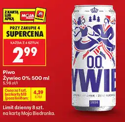 Biedronka Piwo Żywiec 0% oferta