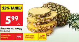 Biedronka Ananas na wagę oferta