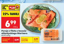 Biedronka Porcje z fileta z łososia atlantyckiego Marinero oferta