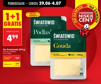 Biedronka Ser Światowid, 300 g: Gouda, Podlaski oferta