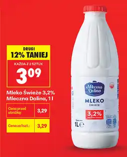 Biedronka Mleko Świeże 3,2% Mleczna Dolina oferta