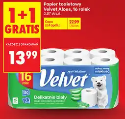 Biedronka Papier toaletowy Velvet Aloes oferta