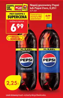 Biedronka Napój gazowany Pepsi lub Pepsi Zero oferta