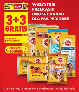 Biedronka WSZYSTKIE PRZEKĄSKI I MOKRE KARMY DLA PSA PEDIGREE oferta