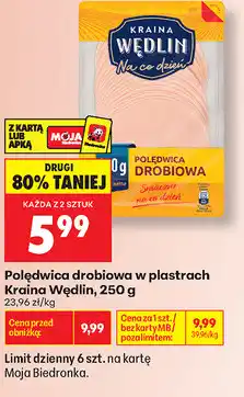 Biedronka Polędwica drobiowa w plastrach Kraina Wędlin oferta