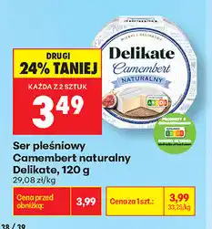 Biedronka Ser pleśniowy Camembert naturalny Delikate oferta