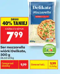 Biedronka Ser mozzarella wiórki Delikate oferta