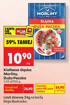 Biedronka Kiełbasa śląska Morliny, Duża Paczka oferta