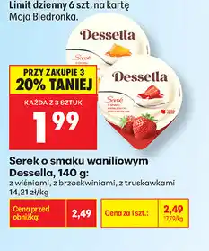 Biedronka Serek o smaku waniliowym Dessella oferta