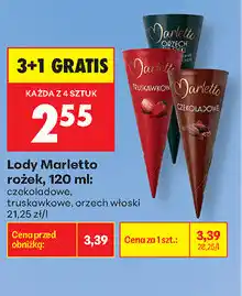 Biedronka Lody Marletto rożek oferta
