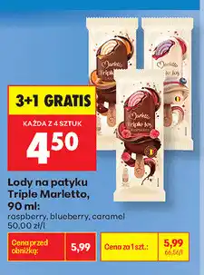 Biedronka Lody na patyku Triple Marletto oferta