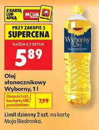 Biedronka Olej słonecznikowy Wyborny oferta
