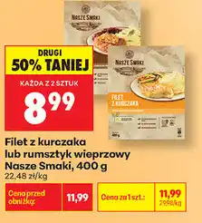 Biedronka Filet z kurczaka lub rumsztyk wieprzowy Nasze Smaki oferta
