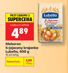 Biedronka Makaron 5-jajeczny krajanka Lubella oferta