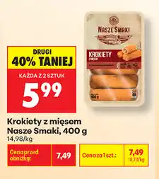 Biedronka Krokiety z mięsem Nasze Smaki oferta