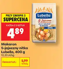 Biedronka Makaron 5-jajeczny nitka Lubella oferta