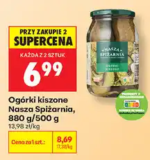 Biedronka Ogórki kiszone Nasza Spiżarnia oferta