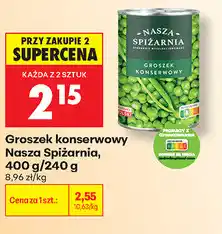 Biedronka Groszek konserwowy Nasza Spiżarnia oferta