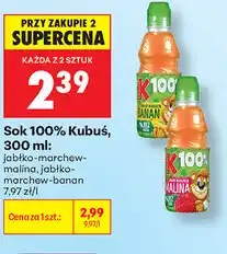 Biedronka Sok 100% Kubuś oferta