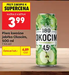 Biedronka Piwo kwaśne jabłko Okocim oferta