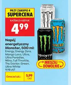 Biedronka Napój energetyczny Monster oferta