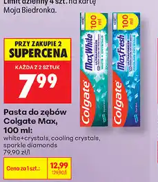 Biedronka Pasta do zębów Colgate Max oferta