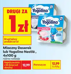 Biedronka Mleczny Deserek lub Yogolino Nestlé oferta