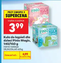 Biedronka Kula do kąpieli dla dzieci Pinio Magic, 140/150 g oferta