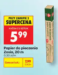 Biedronka Papier do pieczenia Zosia, 20 m oferta