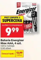 Biedronka Baterie Energizer Max AAA, 4 szt oferta