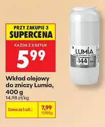 Biedronka Wkład olejowy do zniczy Lumia oferta