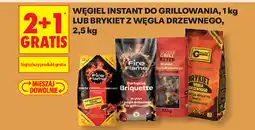 Biedronka Węgiel instant do grillowania, 1 kg lub Brykiet z węgla drzewnego, 2,5 kg oferta