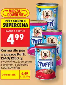 Biedronka Karma dla psa w puszce Puffi oferta
