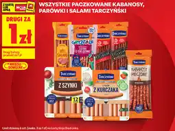 Biedronka Wszystkie paczkowane kabanosy, parówki i salami Tarczyński oferta